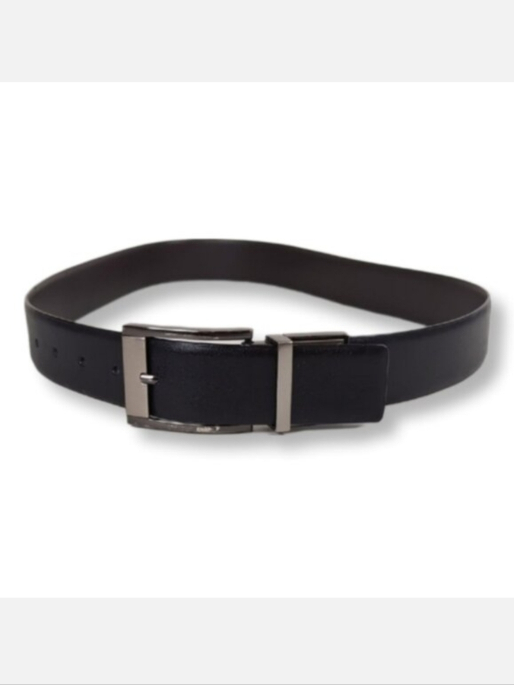3/$20 Calvin Klein Faux Leather Belt 3" Wide Mens Size 34 Black